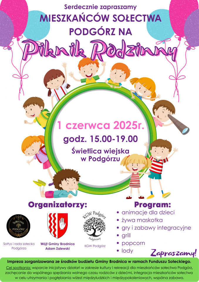Zapraszamy na Piknik Rodzinny w Podgórzu!