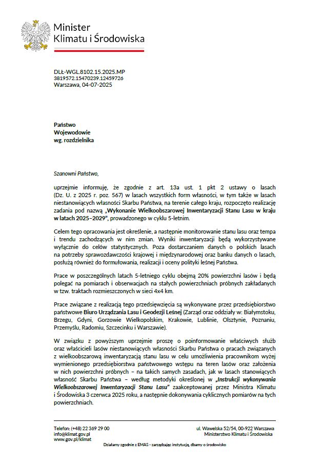 Ważne Ogłoszenie dla Właścicieli Lasów: Inwentaryzacja Stanu Lasów w Polsce!
