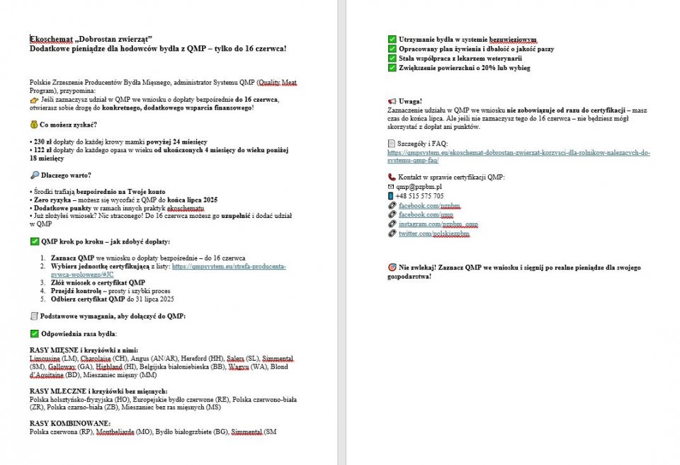 Aktualizacja o systemie QMP