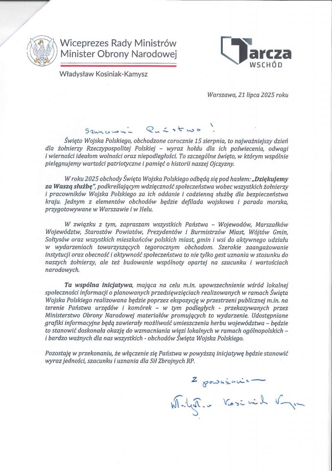 Uroczyste Obchody Święta Wojska Polskiego