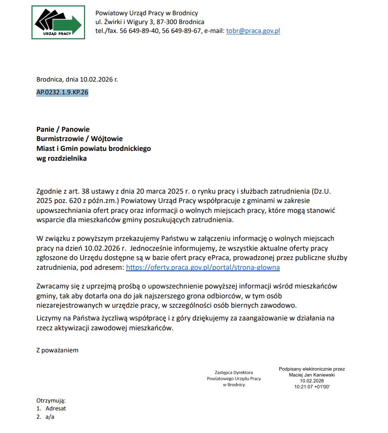 Oferty Pracy w Dniu 10 Lutego 2026